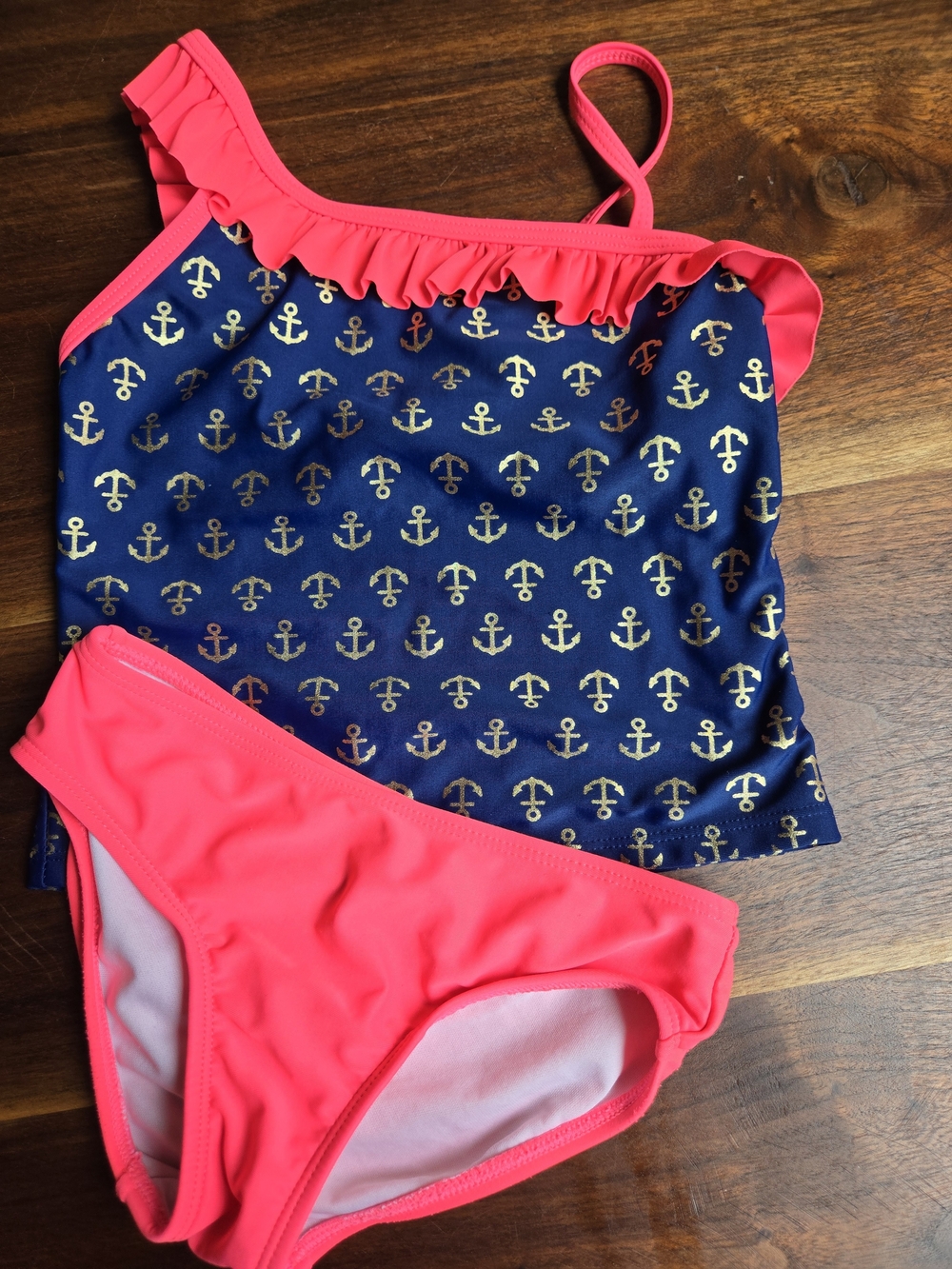 Circo Navy & Hot Pink Anchor Tankini Set